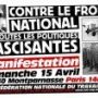 [Paris] Contre l'extrême droite, riposte antifasciste !